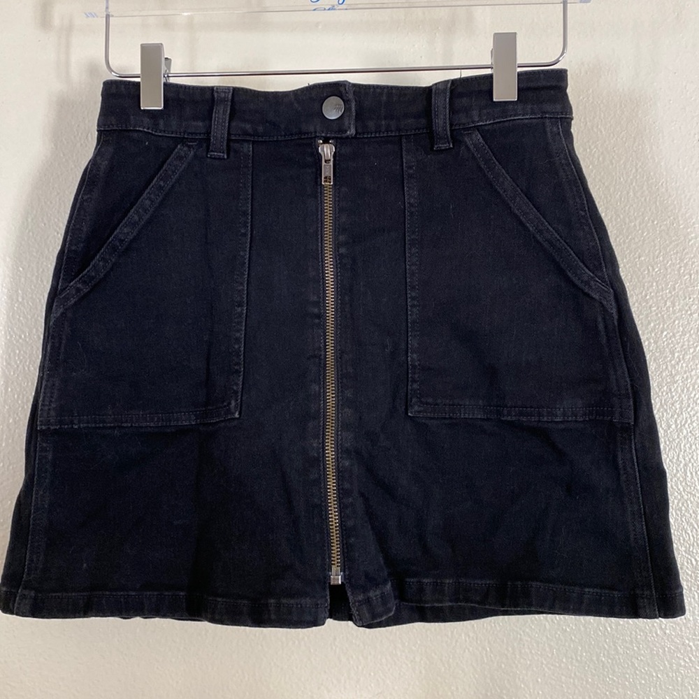 Madewell Black Denim Skirt
